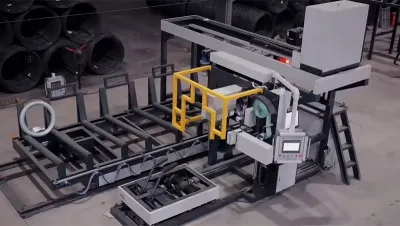 Автоматическая линия упаковки бухт проволоки (вертикального типа) LS-400